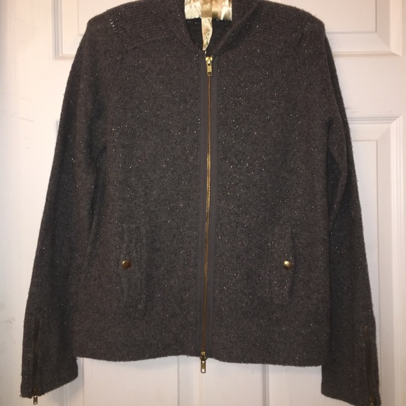 J. Crew Sweaters - 💯% authentic J CREW wool blend gray gold sweater